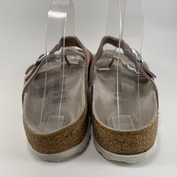 Birkenstock Mayari Toe Loop Sandals Womens Size 38 US 7-7.5 Oiled Leather Taupe - Picture 5 of 9